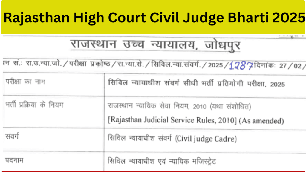 Rajasthan High Court Vacancy