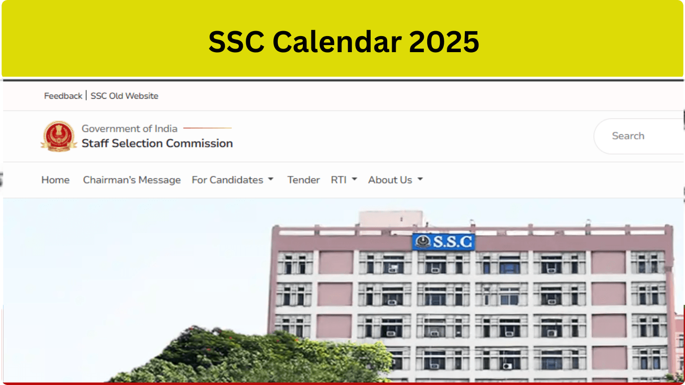 SSC Calendar 2025