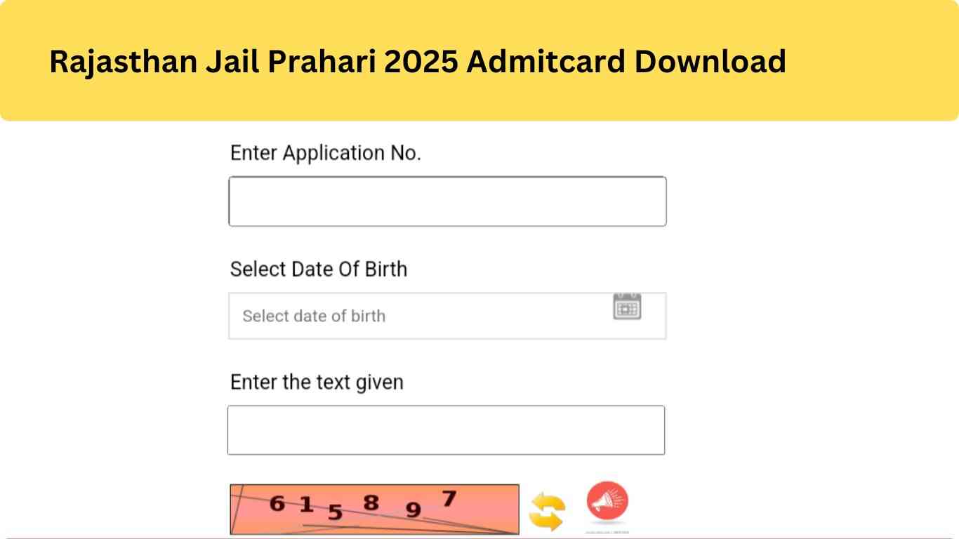 Rajasthan Jail Prahari Exam City 2025
